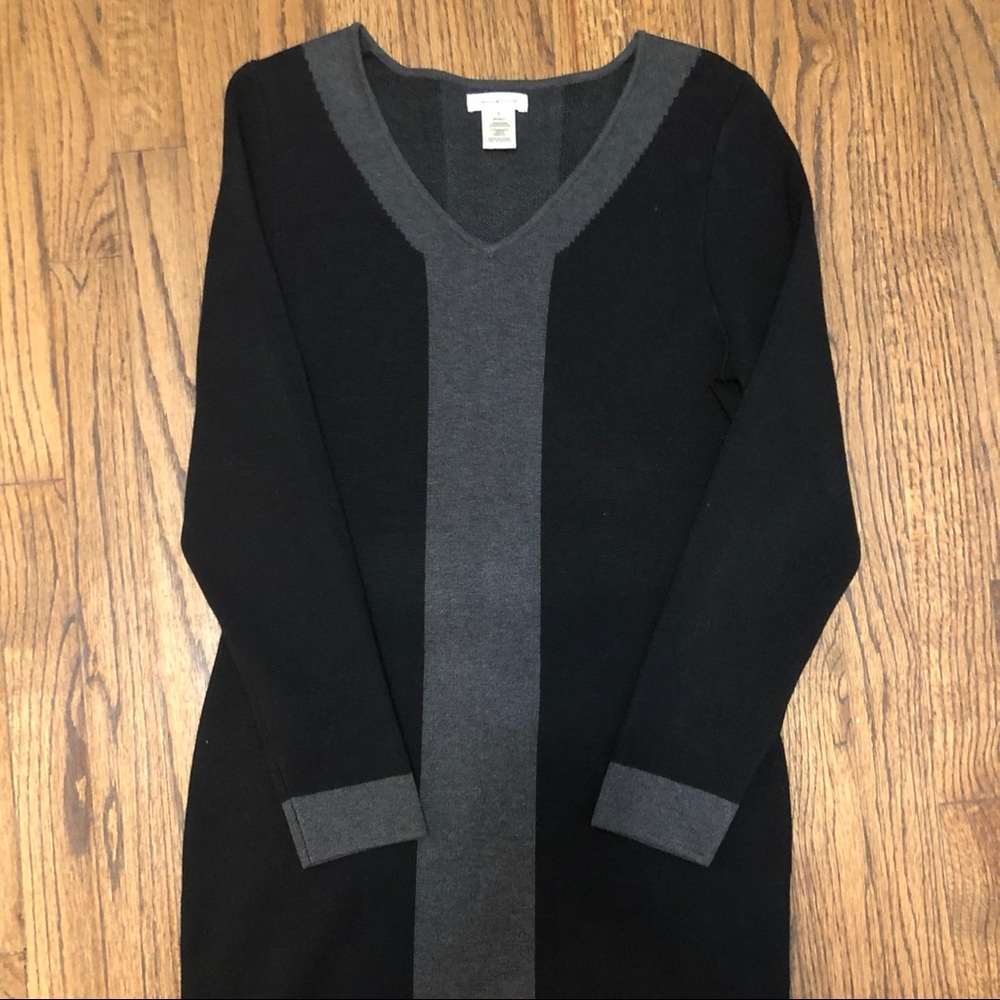 Max Studio sweater dress. Gray and black. Size L. NWOT.
